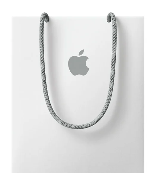 Bolsa de Apple con asas tejidas