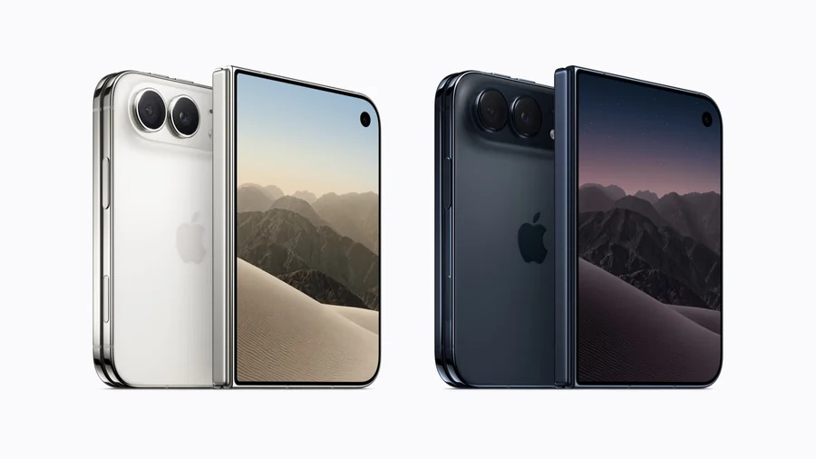 iPhone Duo en Blanco Estelar y Cielo Nocturno, visto por delante y por detrás